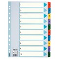 Разделитель листов А4 Esselte Mylar, картон, 1-10 раздел, цифровой