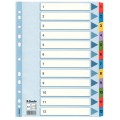 Разделитель листов А4 Esselte Mylar, картон, 1-12 раздел, цифровой