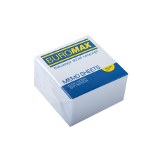 Бумага для заметок 80х80 мм. Buromax, 550 л., проклеенная, белая