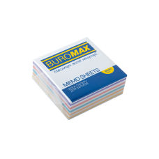 Бумага для заметок 80х80 мм. Buromax Радуга, 330 л., непроклеенная, цветная