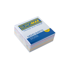 Бумага для заметок 80х80 мм. Buromax Зебра, 330 л., непроклеенная, цветная