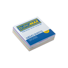 Бумага для заметок 80х80 мм. Buromax Зебра, 250 л., проклеенная, цветная