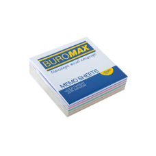 Бумага для заметок 80х80 мм. Buromax Зебра, 250 л., непроклеенная, цветная