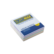 Бумага для заметок 90х90 мм. Buromax Зебра, 330 л., непроклеенная, цветная