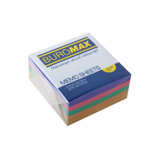 Бумага для заметок 90х90 мм. Buromax Декор, 440 л., проклеенная, цветная