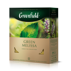 Чай зеленый Greenfield Green Melissa 1,5г, 100шт, пакетированный