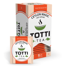 Чай черный Totti Tea Магия Цейлона 2г, 25шт, пакетированный