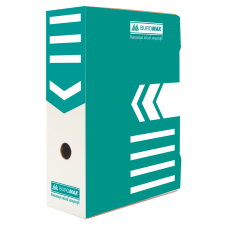 Короб архивный картонный Buromax "Jobmax", 100 мм, бирюзовый