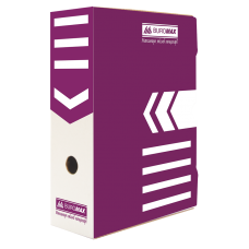 Короб архивный картонный Buromax "Jobmax", 100 мм, фиолетовый