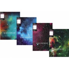 Папка А4 с боковым прижимом Optima CLIP В "Universe", ассорти