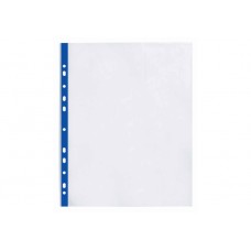 Файл для документів А4+ Optima, 40 мкм, фактура "глянець", з синьою стрічкою (100 шт.)