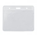 Бейдж горизонтальный Optima, замок zip lock, PVC, 95х58 мм