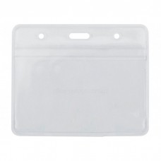 Бейдж горизонтальный Optima, замок zip lock, PVC, 95х58 мм