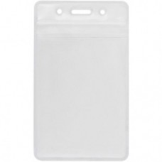Бейдж вертикальный Optima, замок zip lock, PVC, 62х91 мм