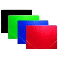 Папка пластиковая А4 на резинках Optima "PIXELZ", ассорти