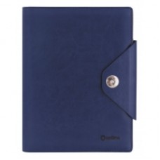 Бизнес-организатор на кнопке Optima, 135 x 185 мм, на кольцах, синий