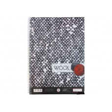 Блокнот Optima "Рисунки природы" Wool, А4, 80 л., боковая спираль