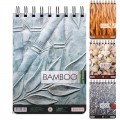 Блокнот Optima "Рисунки природы" Bamboo, А5, 80 л., верхняя спираль