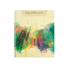 Блокнот Economix "City Silhouette", А5, 60 л., боковая спираль