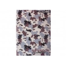 Блокнот Economix "Camouflage", А5, 48 л., боковая спираль, ассорти