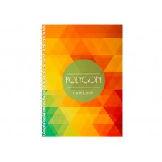 Блокнот Economix "Polygon", А5, 60 л., боковая спираль