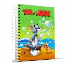 Блокнот Cool for school, А5, 48 л., серия "Tom and Jerry", боковая спираль, зеленый
