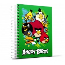 Блокнот Cool for school, А5, 48 л., серия "Angry Birds", боковая спираль, зеленый
