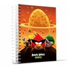 Блокнот Cool for school, А5, 48 л., серия "Angry Birds", боковая спираль, оранжевый