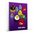 Блокнот Cool for school, А4, 80 л., серия "Angry Birds", боковая спираль, сиреневый