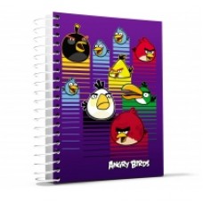 Блокнот Cool for school, А4, 80 л., серия "Angry Birds", боковая спираль, сиреневый