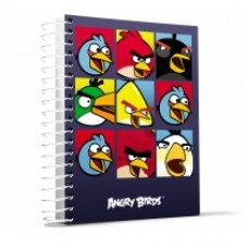 Блокнот Cool for school, А4, 80 л., серия "Angry Birds", боковая спираль, серый