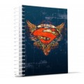 Блокнот Cool for school, А4, 80 л., серия "Superman", боковая спираль, синий