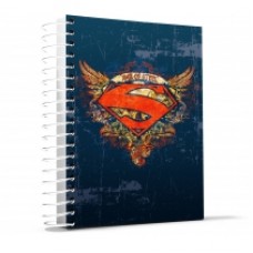 Блокнот Cool for school, А4, 80 л., серия "Superman", боковая спираль, синий