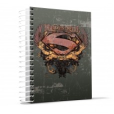 Блокнот Cool for school, А4, 80 л., серия "Superman", боковая спираль, серый