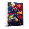 Блокнот Cool for school, А5, 48 л., серия "Superman", боковая спираль, зеленый