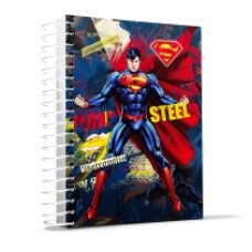 Блокнот Cool for school, А5, 48 л., серия "Superman", боковая спираль, зеленый