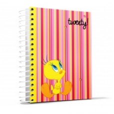 Блокнот Cool for school, А5, 48 л., серия "Tweety", боковая спираль, розовый