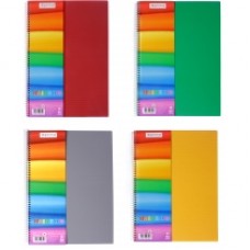 Блокнот Optima "Rainbow", А4, 80 л., боковая спираль, ассорти