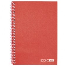 Блокнот Economix, А5, 80 л., боковая спираль, красный