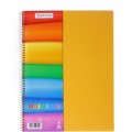 Блокнот Optima "Rainbow", А4, 80 л., боковая спираль, желтая