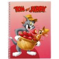 Блокнот Cool for school, А5, 48 л., серия "Tom and Jerry", боковая спираль, розовый