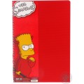 Блокнот Cool for school, А4, 80 л., серия "Simpsons", боковая спираль, красный