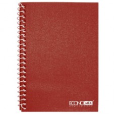 Блокнот Economix, А6, 80 л., боковая спираль, красный