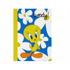Блокнот Cool for school, А5, 48 л., серия "Tweety", термобиндер, вертикальная проклейка, голубой