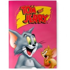 Блокнот Cool for school, А5, 48 л., серия "Tom and Jerry", термобиндер, вертикальная проклейка, розовый