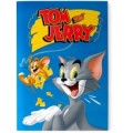 Блокнот Cool for school, А5, 48 л., серия "Tom and Jerry", термобиндер, вертикальная проклейка, синий
