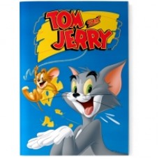 Блокнот Cool for school, А5, 48 л., серия "Tom and Jerry", термобиндер, вертикальная проклейка, синий