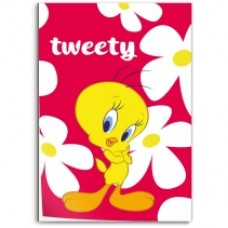 Блокнот Cool for school, А5, 48 л., серия "Tweety", термобиндер, вертикальная проклейка, красный