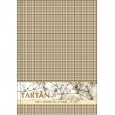 Блокнот Optima "Тартан", А5, 80 л., термобидер, горизонтальная проклейка, бежевый