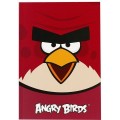 Блокнот Cool for school, А5, 48 л., серия "Angry Birds", термобиндер, вертикальная проклейка, бордовый